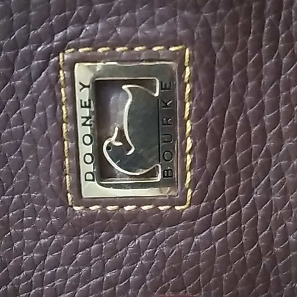 Vintage Dooney & Bourke Dual Handle Shoulder Strap Large Totebag Brown - Picture 4 of 16